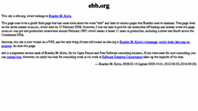 What Ebb.org website looked like in 2017 (6 years ago)