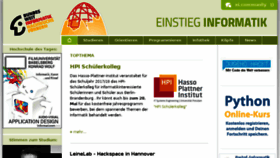 What Einstieg-informatik.de website looked like in 2017 (6 years ago)