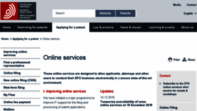 What Epoline.org website looked like in 2017 (6 years ago)