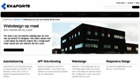 What Exaforte.nl website looked like in 2017 (6 years ago)
