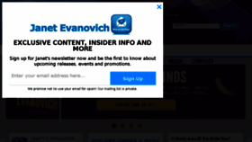 What Evanovich.com website looked like in 2017 (6 years ago)