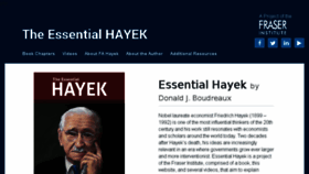What Essentialhayek.org website looked like in 2017 (6 years ago)