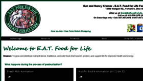 What Eatfoodforlife.com website looked like in 2017 (6 years ago)