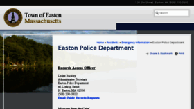 What Eastonpd.com website looked like in 2017 (6 years ago)