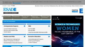 What Esade.com website looked like in 2017 (6 years ago)