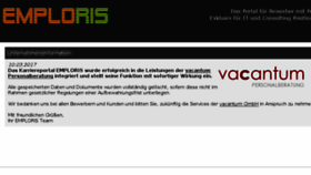 What Emploris.com website looked like in 2017 (6 years ago)