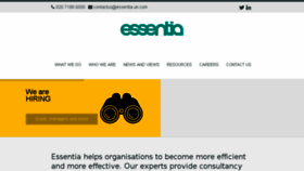 What Essentia.uk.com website looked like in 2017 (6 years ago)