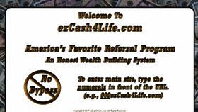 What Ezcash4life.com website looked like in 2017 (6 years ago)