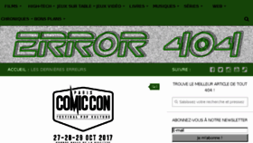 What Error404.fr website looked like in 2017 (6 years ago)