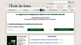 What Ecoledeslettres.fr website looked like in 2017 (6 years ago)
