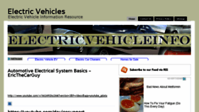 What Electricvehicleinfo.com website looked like in 2017 (6 years ago)