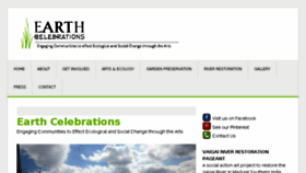What Earthcelebrations.com website looked like in 2017 (6 years ago)