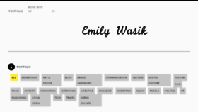 What Emilywasik.com website looked like in 2017 (6 years ago)