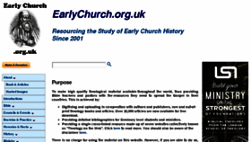 What Earlychurch.org.uk website looked like in 2017 (6 years ago)