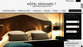 What Edouard7hotel.com website looked like in 2017 (6 years ago)