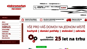 What Elektromarket.cz website looked like in 2017 (6 years ago)