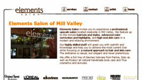 What Elementssalonmillvalley.com website looked like in 2017 (6 years ago)