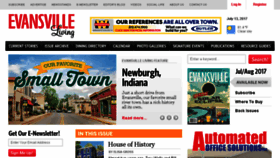 What Evansvilleliving.com website looked like in 2017 (6 years ago)