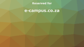 What E-campus.co.za website looked like in 2017 (6 years ago)
