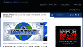 What Ecigclopedia.com website looked like in 2017 (6 years ago)