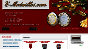 What E-medailles.com website looked like in 2017 (6 years ago)