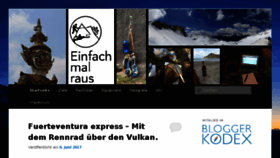 What Einfachmalraus.net website looked like in 2017 (6 years ago)
