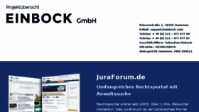 What Einbock.com website looked like in 2017 (6 years ago)