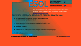 What Esolliteracy.co.uk website looked like in 2017 (6 years ago)