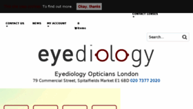 What Eyediologyopticians.co.uk website looked like in 2017 (6 years ago)