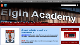 What Elginacademy.co.uk website looked like in 2017 (6 years ago)