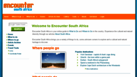 What Encounter.co.za website looked like in 2017 (6 years ago)