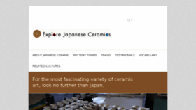 What Explorejapaneseceramics.com website looked like in 2017 (6 years ago)