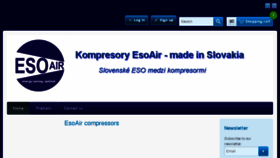 What Esoair-compressors.com website looked like in 2017 (6 years ago)