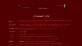 What Experimentalintermedia.org website looked like in 2017 (8 years ago)