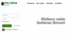 What Enudiena.lv website looked like in 2017 (6 years ago)