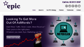 What Epicmarketing.com.au website looked like in 2017 (6 years ago)