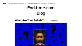 What End-time.com website looked like in 2017 (6 years ago)