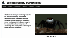 What European-arachnology.org website looked like in 2017 (6 years ago)