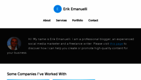 What Erikemanuelli.com website looked like in 2017 (6 years ago)