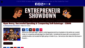 What Entrepreneurshowdown.com website looked like in 2017 (6 years ago)