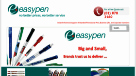 What Easypen.ie website looked like in 2017 (6 years ago)