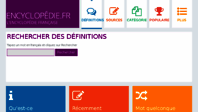 What Encyclopedie.fr website looked like in 2017 (6 years ago)