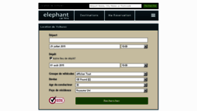 What Elephantcarhire.fr website looked like in 2017 (6 years ago)