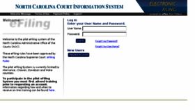 What Efiling.nccourts.org website looked like in 2017 (6 years ago)
