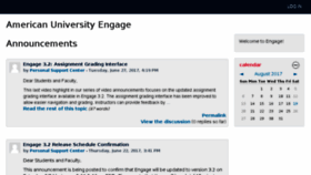 What Engage.american.edu website looked like in 2017 (6 years ago)
