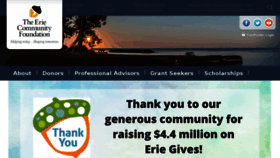 What Eriecommunityfoundation.org website looked like in 2017 (6 years ago)