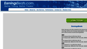 What Earningsbeats.com website looked like in 2017 (6 years ago)