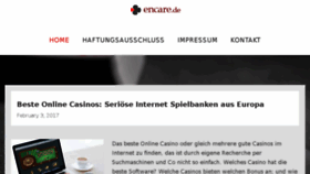 What Encare.de website looked like in 2017 (7 years ago)