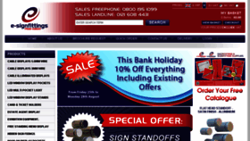 What E-signfittings.co.uk website looked like in 2017 (6 years ago)