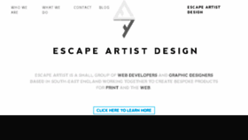 What Escapeartistdesign.net website looked like in 2017 (6 years ago)